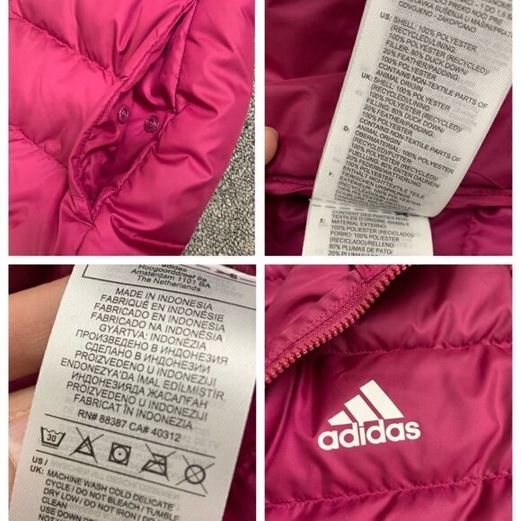 Adidas women's Essentials Light  Down Hooded Parka - Picture 16 of 16
